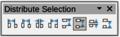 Distribute Selection sub-toolbar