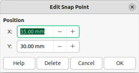 Edit Snap Point dialog