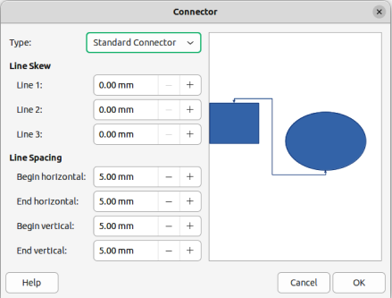 Connector dialog