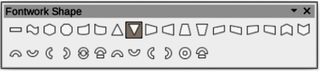 Fontwork Shape sub-toolbar