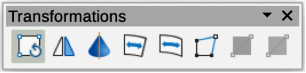 Transformations toolbar