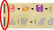 Toolbar moving handles