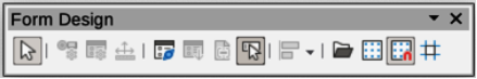 Form Design toolbar