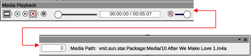 Media Playback toolbar