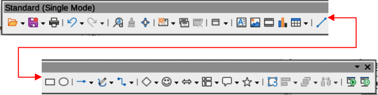 Standard (Single Mode) toolbar