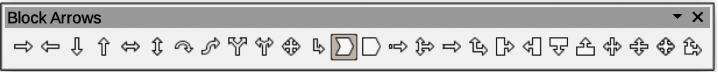 Block Arrows sub-toolbar