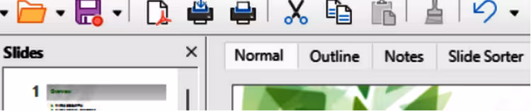 Example of Workspace view tabs