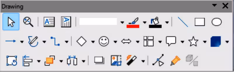 Drawing toolbar