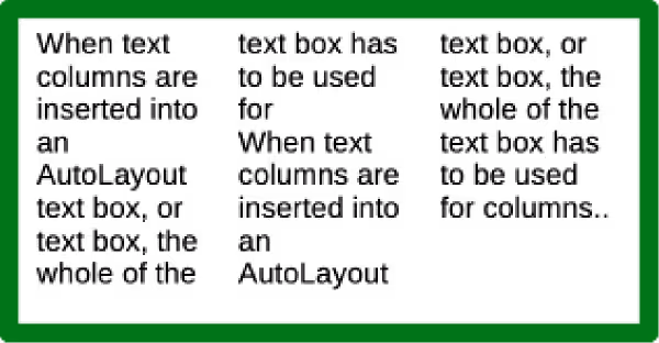 Example of text box columns