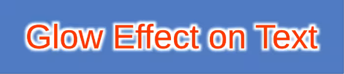 Example of text glow effect