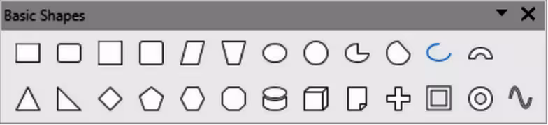 Basic Shapes subtoolbar