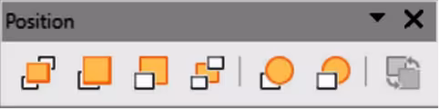 Position subtoolbar