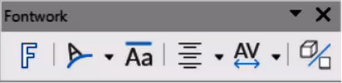 Fontwork toolbar