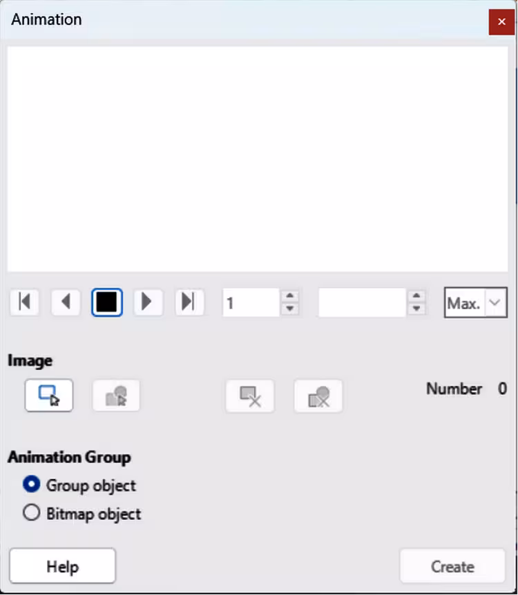 Animation dialog