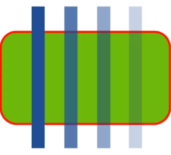Example of line transparency
(0%; 25%; 50%; 75% left to right)
