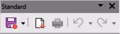 Standard toolbar editing charts