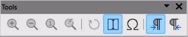 Tools toolbar