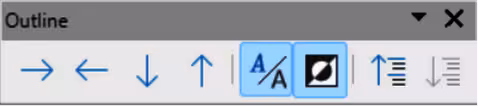 Outline toolbar