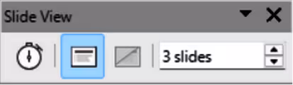 Slide View toolbar