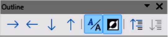 Outline toolbar