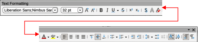 Figure 11: Text Formatting toolbar