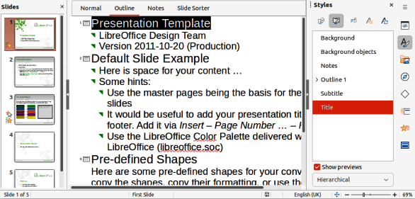 Figure 12: Example of Workspace Outline view