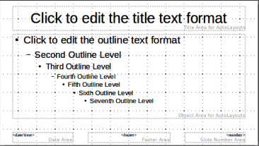 Figure 2: Example of default master slide