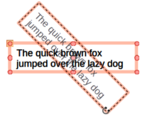 Figure 13: Example of rotating a text box