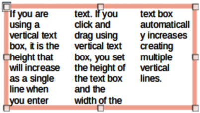 Figure 19: Example of columns in text box