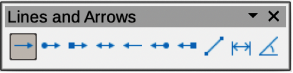 Figure 2: Lines and Arrows sub-toolbar