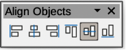 Figure 12: Align Objects sub-toolbar