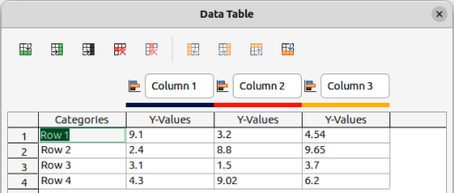 Figure 19: Data Table dialog
