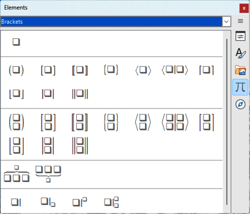 Elements panel in Sidebar — Brackets page