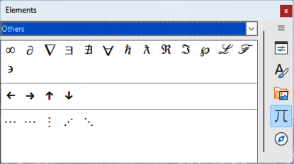 Elements panel in Sidebar — Others page