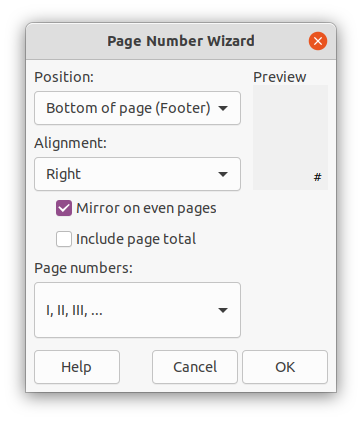 Figure 13: Page Number Wizard
…