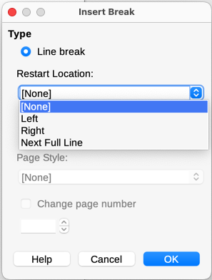 Figure 26: Inserting a line break
…