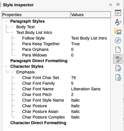 Figure 21: Style Inspector example
…