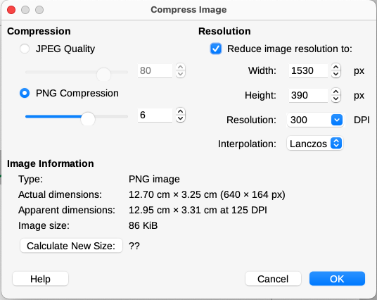 Compressing an image