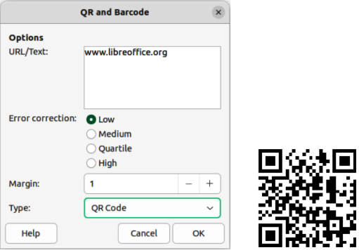 QR code example