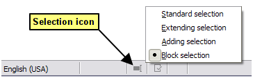 Figure 1: Changing the selection mode us…