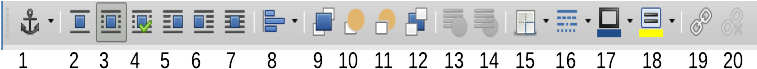 The Frame toolbar