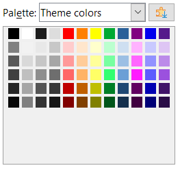 A palette of theme colors