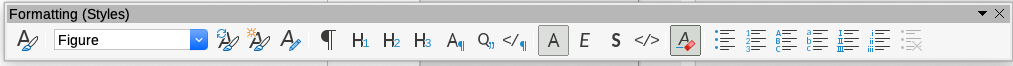 Formatting (Styles) toolbar