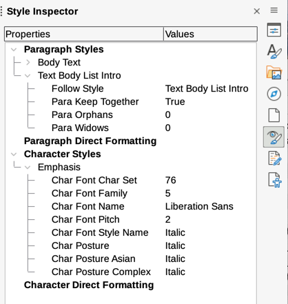 Style Inspector example