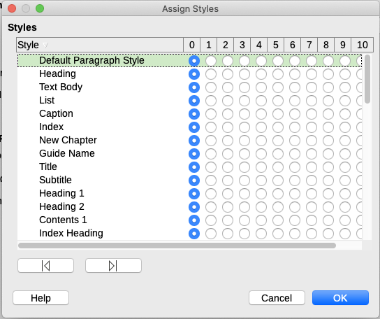 Assigning additional styles to TOC levels