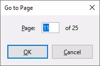 Go to Page dialog
