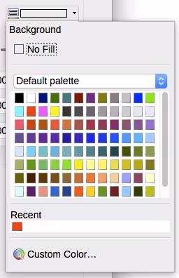 Selecting a background color for a paragraph