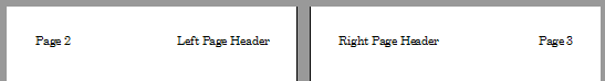 Different header content on left and right pages