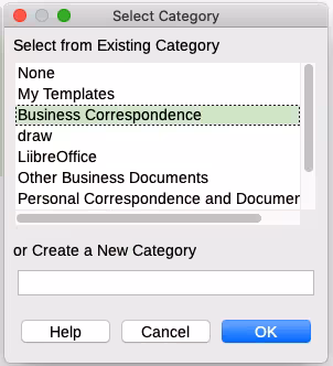 Moving a template to another category