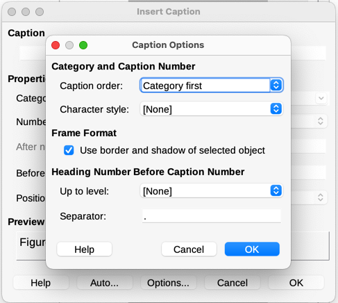 Options for numbering figures